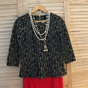 JCREW lace peplum top, XS, new